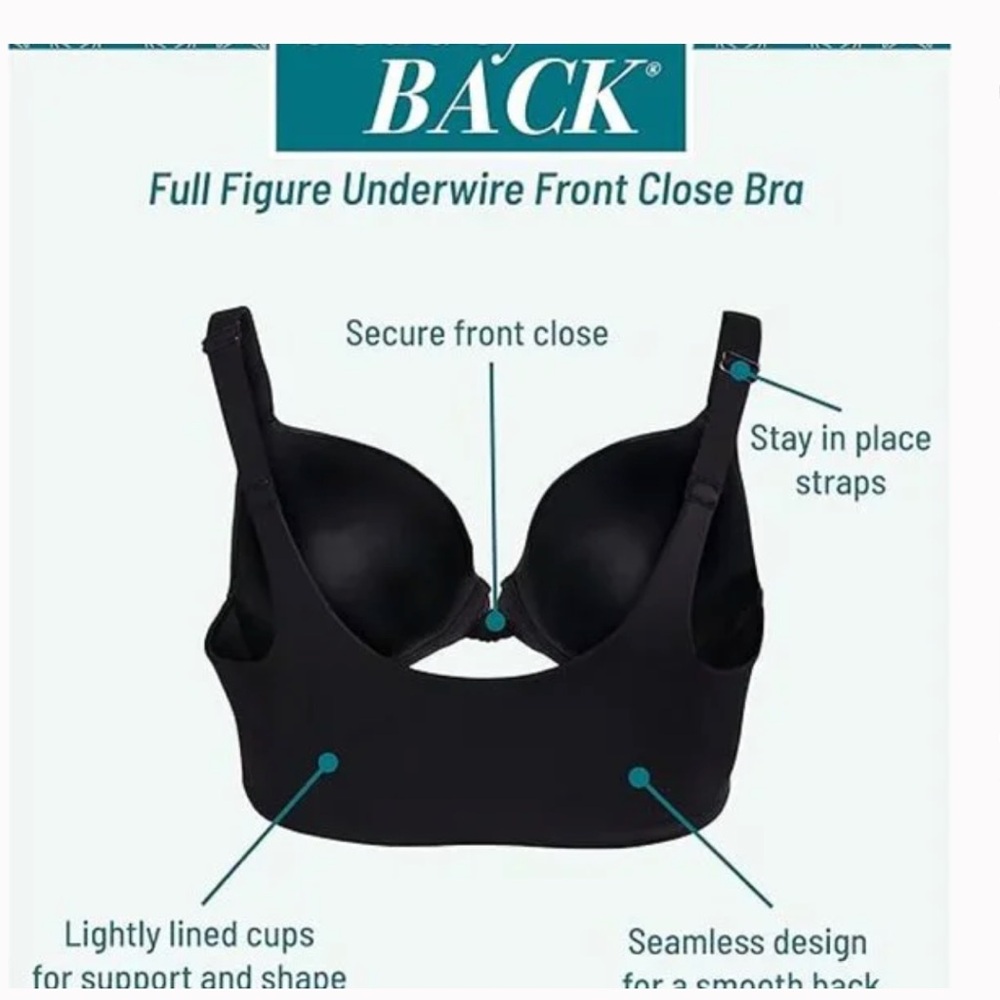 Vanity Fair Full Figure Underwire Front Closure Bra, Beauty Back Smoothing, 40DD - Picture 9 of 9